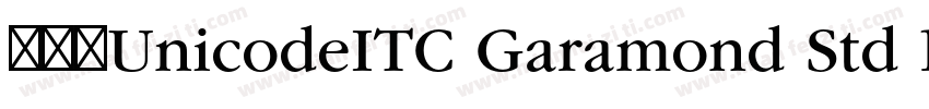 已激活UnicodeITC Garamond Std Book I字体转换